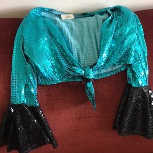 One of a kind Vintage Sequin Dancing Crop Top